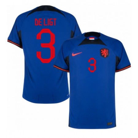 Nederland Matthijs de Ligt 3 Uitshirt WK voetbal 2022